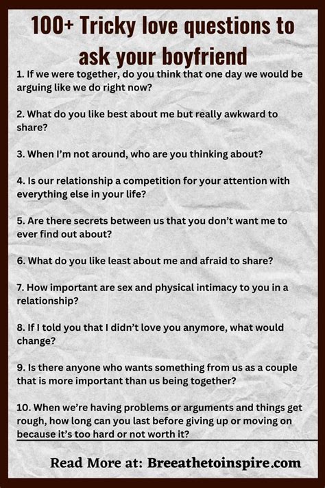 dating trick questions